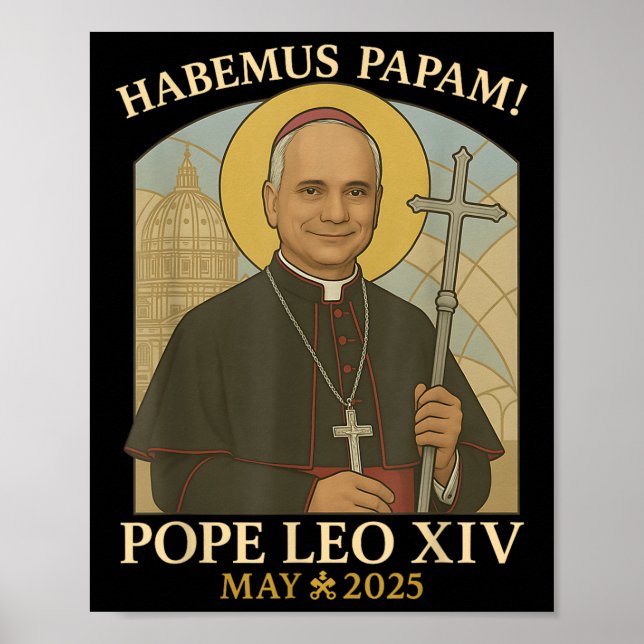 Affiche Le Pape Habemus Papam Leo Robert Prévost Pape. (Devant)