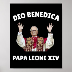 Affiche Le Pape Leo Xiv - Dieu béni le Pape Leo Xiv