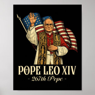 Affiche Le Pape Leo Xiv Le cardinal Robert Prevost America