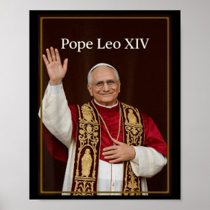 Affiche Le Pape Leo Xiv - Le Pape Léon Xiv Béni par Dieu
