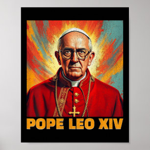 Affiche Le Pape Leo Xiv Nouveau Pape Américain 2025 Drôle