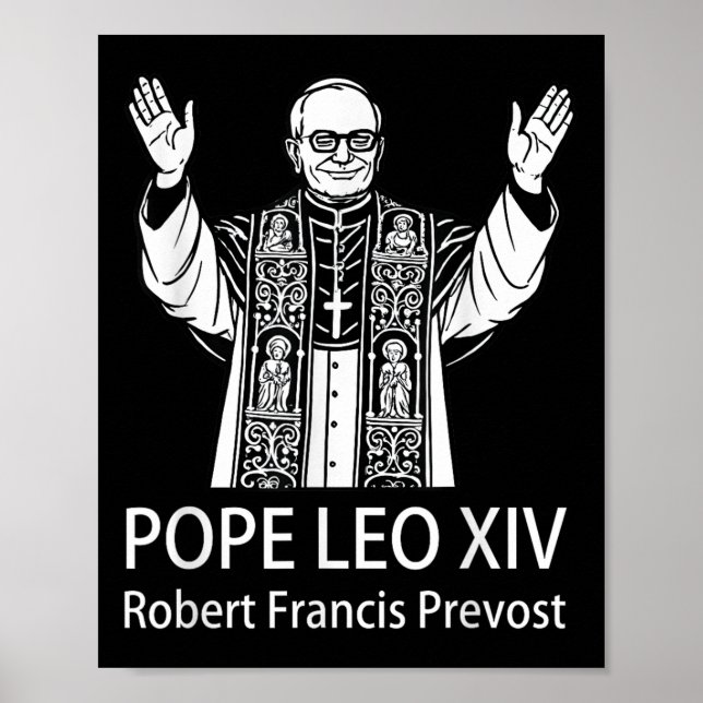 Affiche Le pape Leo Xiv Robert Francis Prevost (Devant)