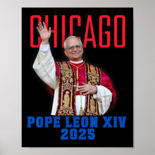 Affiche Le pape Leon Xiv 2025 - Le premier pape américain 
