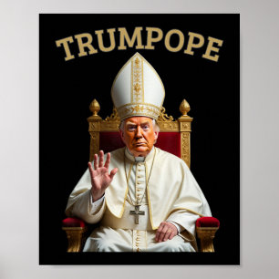 Affiche Le Pape Trump Drôle Le Président Trump Se Déclare