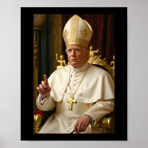 Affiche Le Pape Trump Drôle Le Président Trump Veut Être F