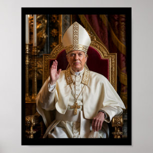 Affiche Le Pape Trump Drôle Le Président Trump Veut Être L