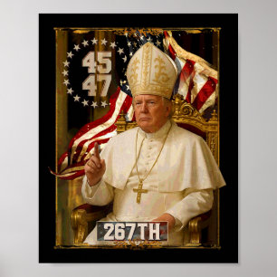 Affiche Le Pape Trump Drôle Le Président Trump Veut Être L