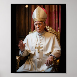 Affiche Le Pape Trump Drôle Le Président Trump Veut Être L