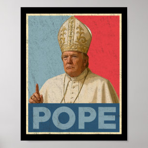 Affiche Le Pape Trump Drôle Le Président Trump Veut Être L