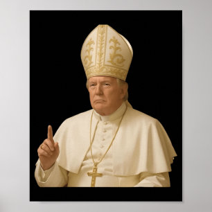 Affiche Le pape Trump drôle Trump Vatican Christian Retro 