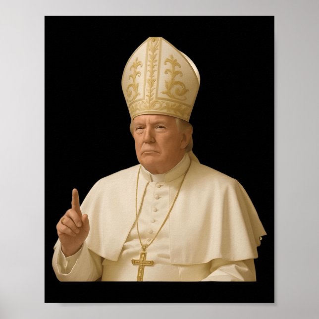 Affiche Le pape Trump drôle Trump Vatican Christian Retro  (Devant)