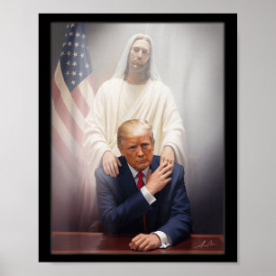 Affiche Le pape Trump drôle Trump Vatican Christian Retro