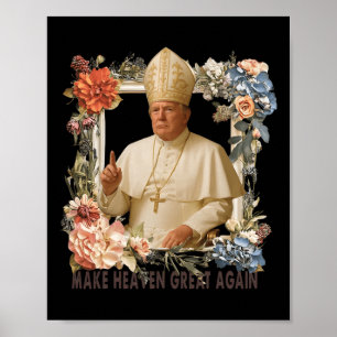 Affiche Le pape Trump drôle Trump Vatican Christian Retro