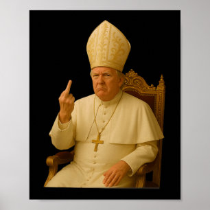 Affiche Le pape Trump drôle Trump Vatican Christian Retro