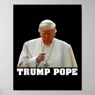 Affiche Le pape Trump drôle Trump Vatican Christian Retro