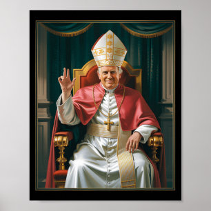 Affiche Le pape Trump drôle Trump Vatican Christian Retro