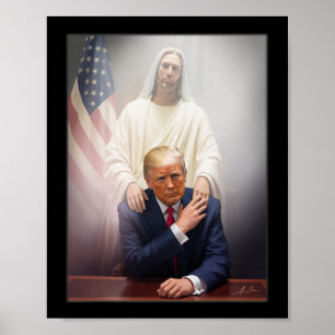 Affiche Le pape Trump drôle Trump Vatican Christian Retro