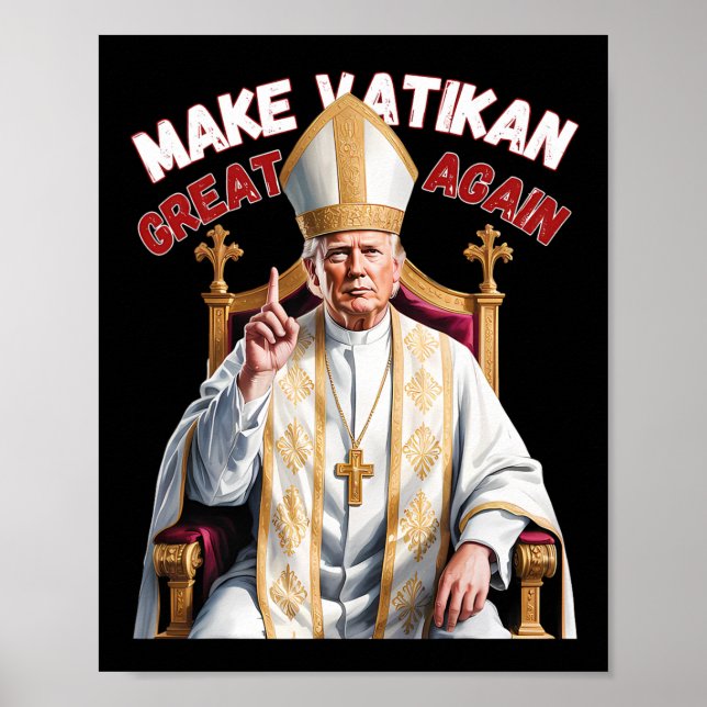 Affiche Le pape Trump et le président Trump (Devant)