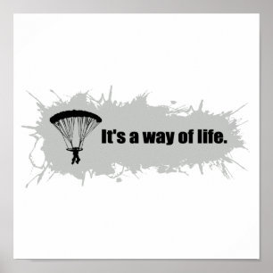 Affiche Le parachutage est un mode de vie