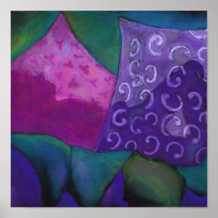 Affiche Le paradis caché, rose pourpre