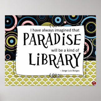 Affiche Le paradis est une bibliothèque