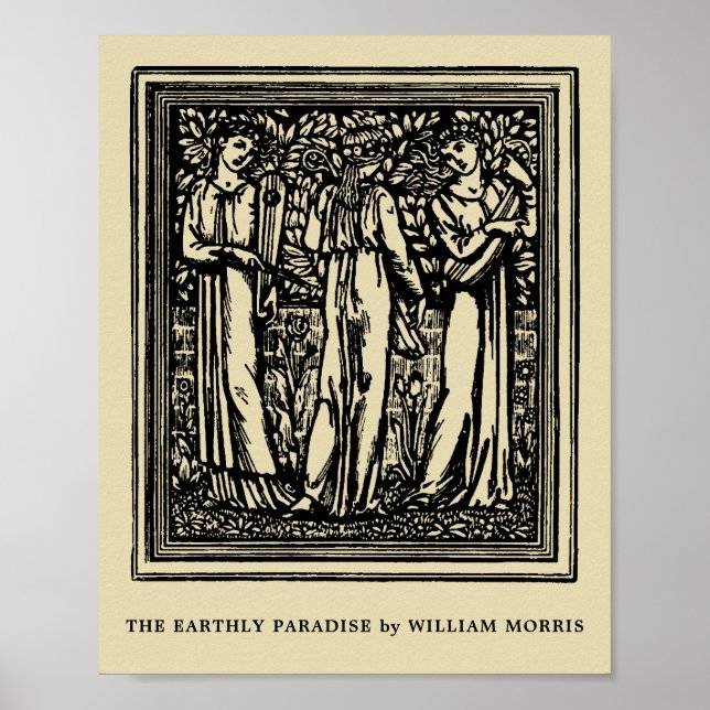 Affiche Le paradis terrestre par William Morris (Devant)