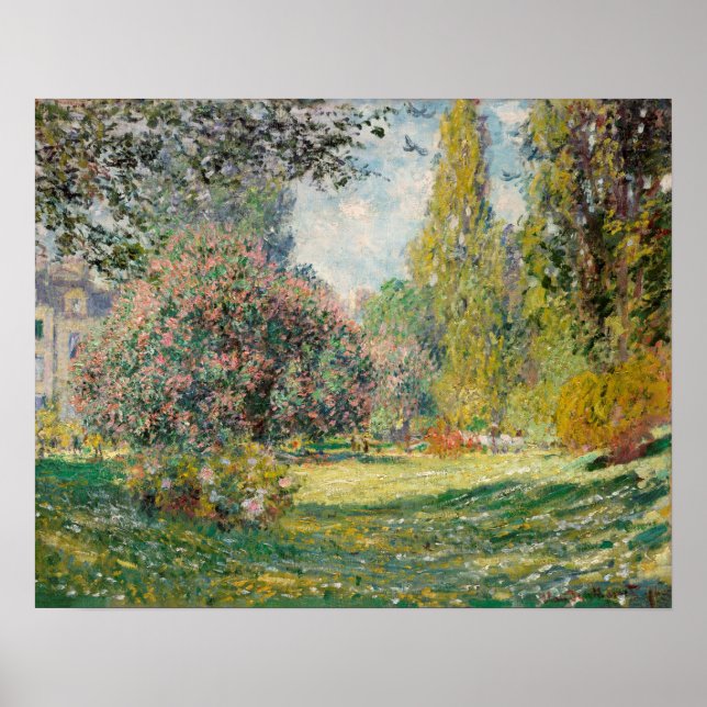 Affiche Le Parc Monceau (1876) par Claude Monet (Devant)