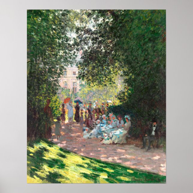 Affiche Le Parc Monceau (1878) par Claude Monet (Devant)
