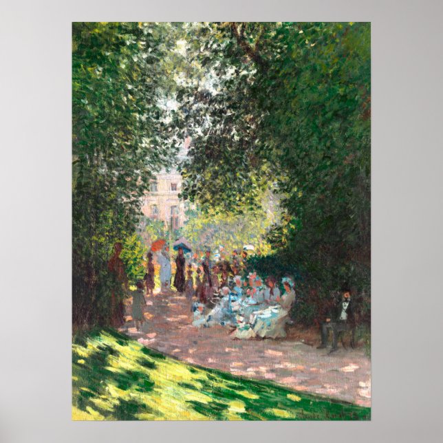 Affiche Le Parc Monseau par Claude Monet (Devant)