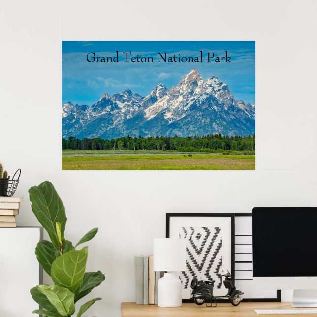 Affiche Le Parc national de Grand Teton (Bureau à domicile)