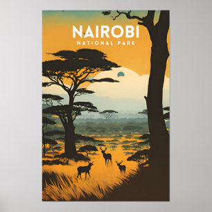 Affiche Le Parc national de Nairobi