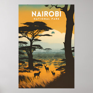 Affiche Le Parc national de Nairobi