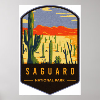 Affiche Le Parc national du Saguaro