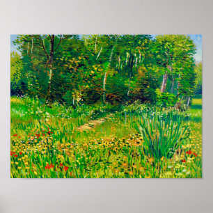 Affiche Le parc Van Gogh à Asnières au printemps