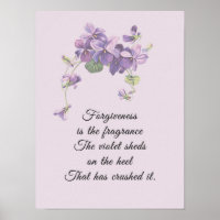Le pardon est le parfum violet Sheds