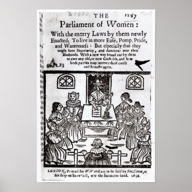 Affiche Le Parlement des femmes, 1656 (Devant)