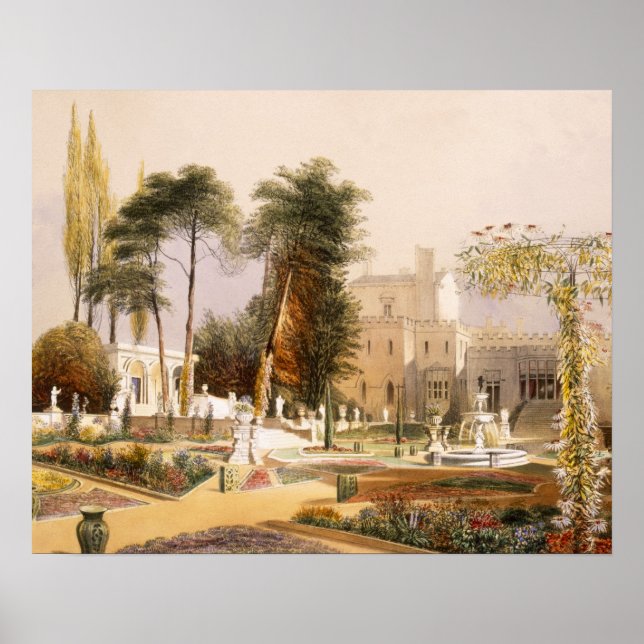 Affiche Le Parterre dans les Jardins de Wilton, le siège d (Devant)