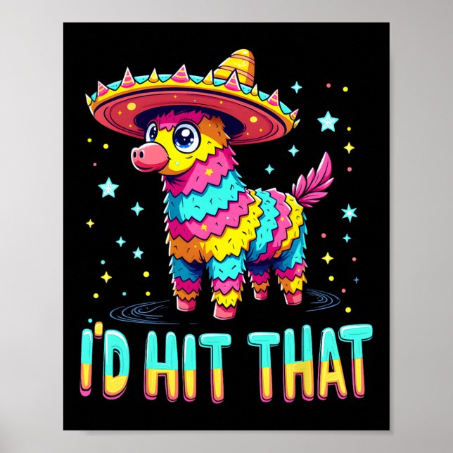 Affiche Le Parti Mexicain Pinatas Je frapperais Ce Cinco D (Devant)