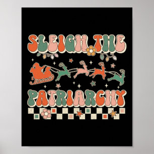 Affiche Le patriarcat féministe féministe Mème Rétro Chris