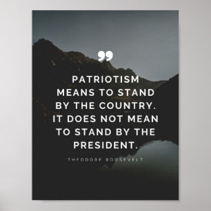 Affiche Le patriotisme, c'est rester aux côtés du pays