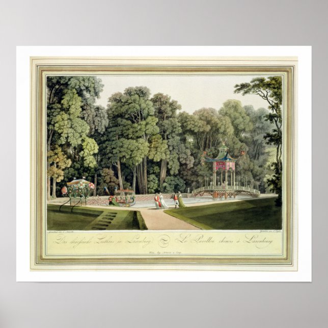 Affiche Le Pavillon chinois dans les Jardins de Laxenburg, (Devant)