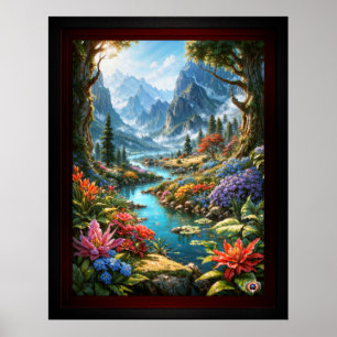 Affiche Le pays enchanteur de Kalakoff Art de l'IA par Xze