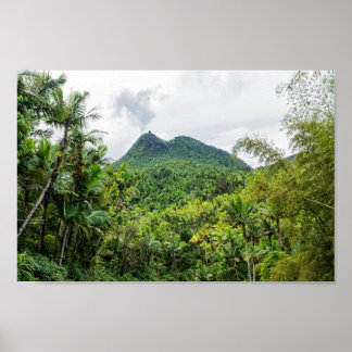 Affiche Le paysage du mont Britton et du mont el yunque