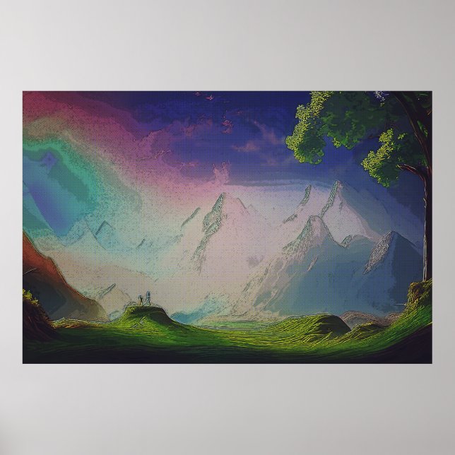 Affiche Le Paysage D'Un Monde Alien (Devant)