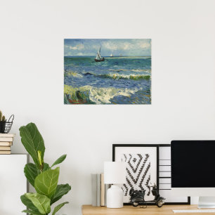 Affiche Le paysage marin de Van Gogh aux Saintes Maries de