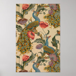 Affiche Le Peacock Motif Art Nouveau