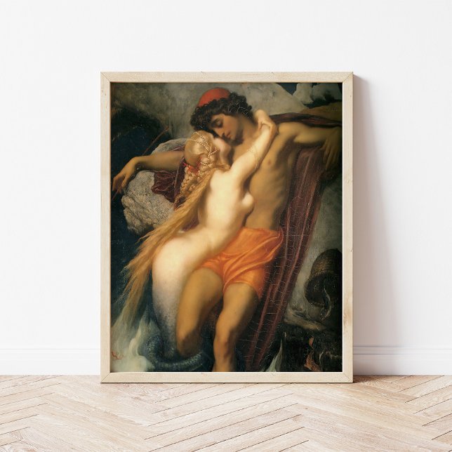 Affiche Le pêcheur et le sirène | Frederic Leighton (Créateur téléchargé)