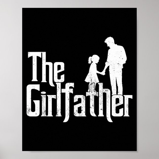 Affiche Le père de filles drôle girlfather fête des pères  (Devant)