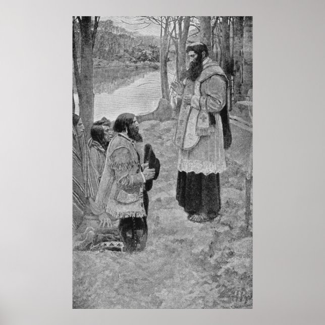 Affiche Le Père Hennepin célèbre la messe (Devant)