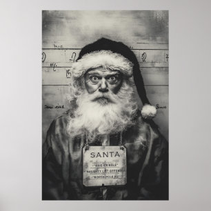 Affiche Le Père Noël Mugshot : La liste des vilains n'est